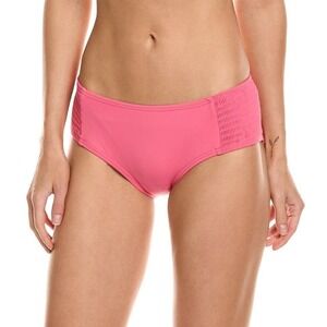Kate Spade Pink Cloud Smocked Side Bikini Bottoms Size S Rushed Resort Preppy